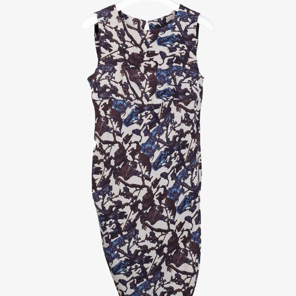 Zero + Maria Cornejo Printed Mauves Silk Dress